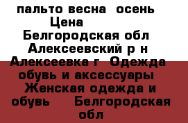 пальто весна -осень › Цена ­ 1 000 - Белгородская обл., Алексеевский р-н, Алексеевка г. Одежда, обувь и аксессуары » Женская одежда и обувь   . Белгородская обл.